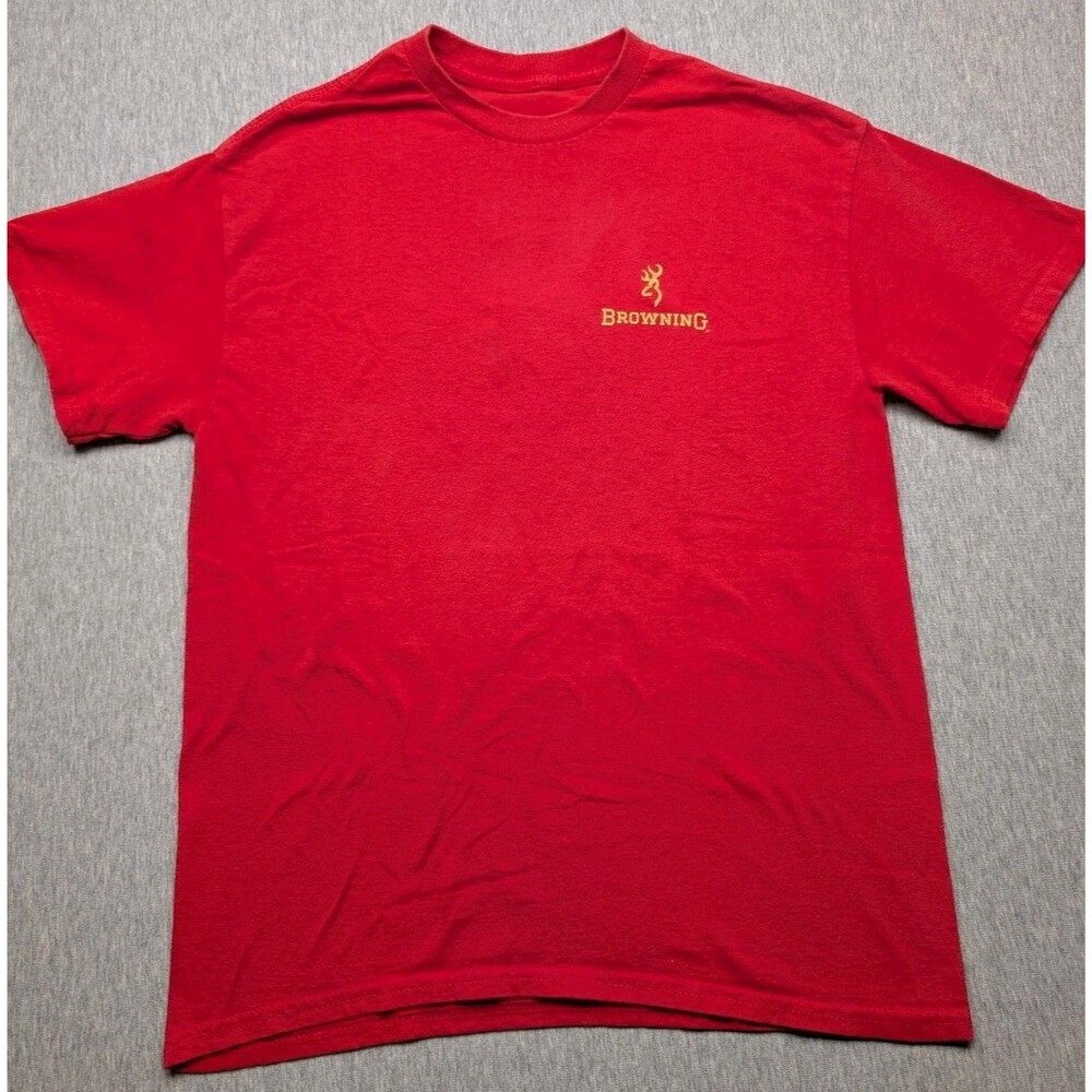 Browning Men's Medium T-shirt Camo Logo on back Short Sleeve
